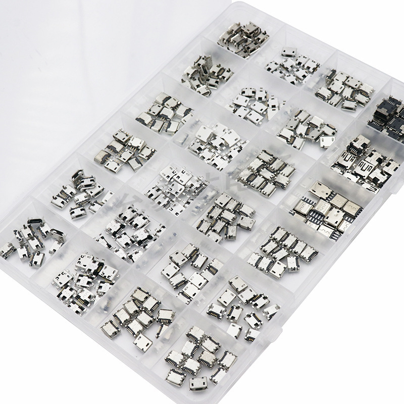 Yunyida conector USB micro B femel în cutie, accesoriu pentru încărcare telefoane mobile