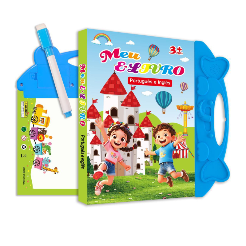 Meu E-Livro: Carte electronică bilingvă portugheză-engleză pentru educație timpurie cu tablă albă