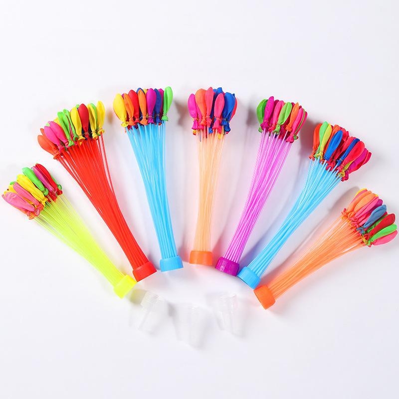 Balon de apă cu umplere rapidă și legare automată, baloane din latex de 3 inch, culori mixte, pentru vară