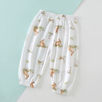 Pantaloni de vară pentru copii, din bumbac, unisex, ușori, protecție împotriva țânțarilor