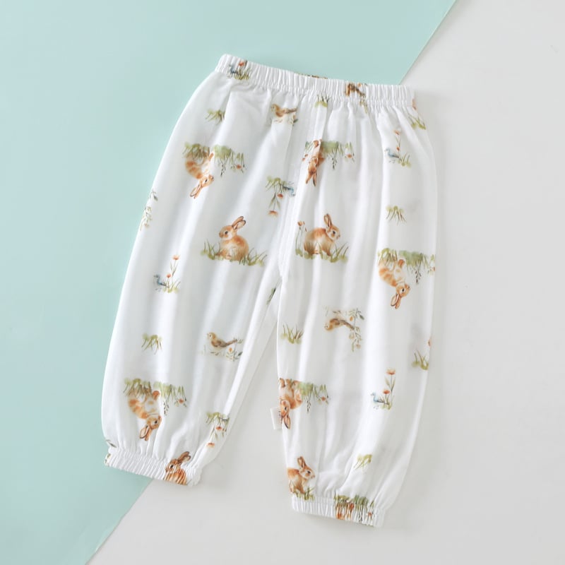 Pantaloni de vară pentru copii, din bumbac, unisex, ușori, protecție împotriva țânțarilor