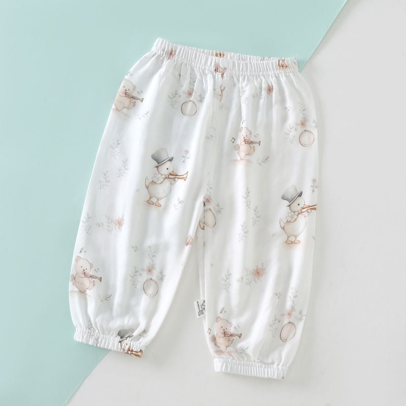 Pantaloni de vară pentru copii, din bumbac, unisex, ușori, protecție împotriva țânțarilor