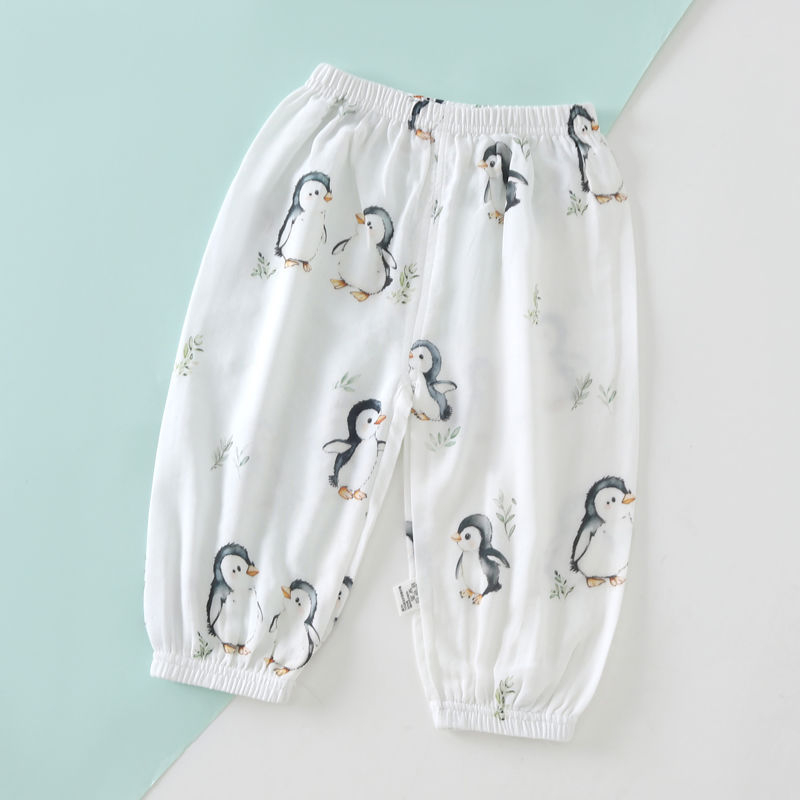 Pantaloni de vară pentru copii, din bumbac, unisex, ușori, protecție împotriva țânțarilor