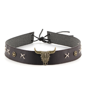 Accesorii handmade în stil european și american, cu motiv cap de taur, pentru pălării și curele