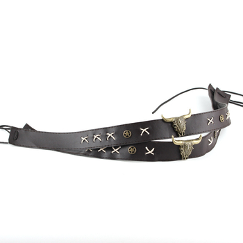 Accesorii handmade în stil european și american, cu motiv cap de taur, pentru pălării și curele
