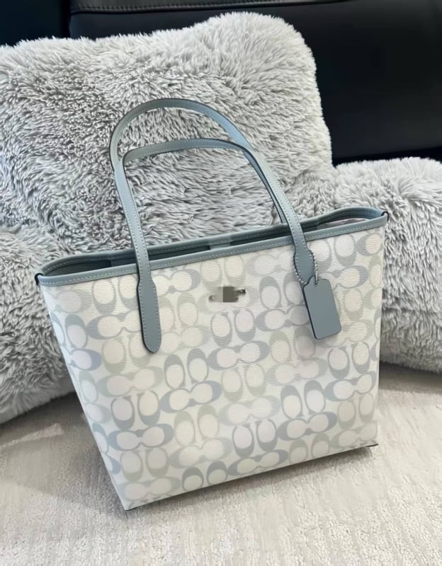 City26 Tote Bag, Ediție Limitată, Model Floral gradient, Geantă de cumpărături cu capacitate mare, Poate fi purtată în mână sau pe umăr