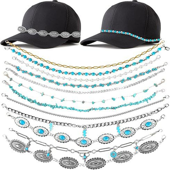 Lanț metalic pentru pălărie – accesoriu de vară pentru pălărie, stil minimalist și versatil