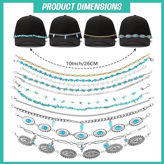 Lanț metalic pentru pălărie – accesoriu de vară pentru pălărie, stil minimalist și versatil