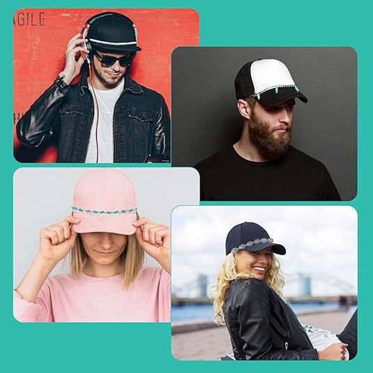 Lanț metalic pentru pălărie – accesoriu de vară pentru pălărie, stil minimalist și versatil