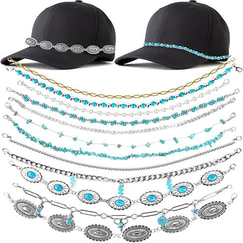 Lanț metalic pentru pălărie – accesoriu de vară pentru pălărie, stil minimalist și versatil