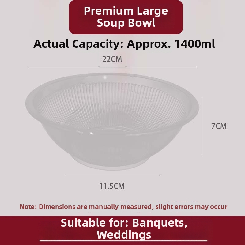 Castron de unică folosință pentru ice powder, vas din plastic gros pentru livrare cu capac, 1400 ml