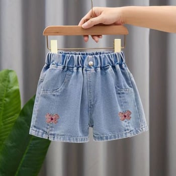 Șort din denim pentru fete, stil coreean, pentru copii 3-12 ani