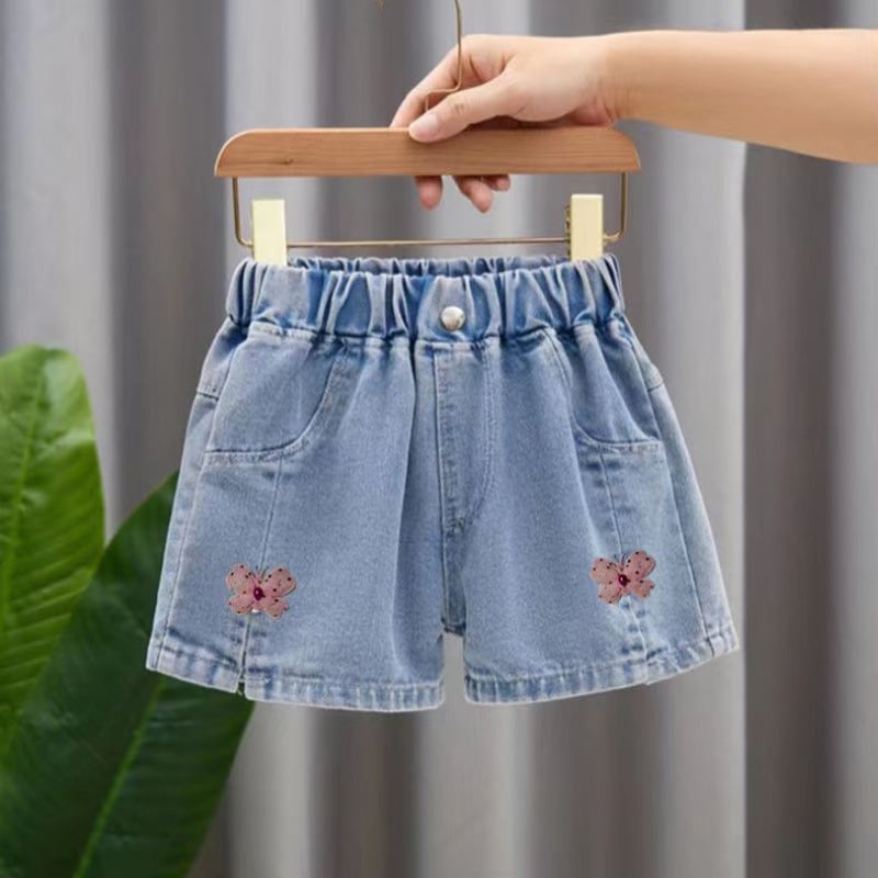 Șort din denim pentru fete, stil coreean, pentru copii 3-12 ani
