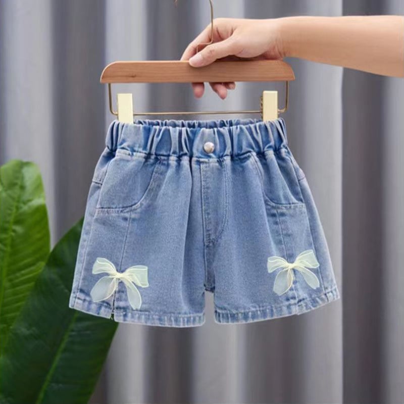 Șort din denim pentru fete, stil coreean, pentru copii 3-12 ani