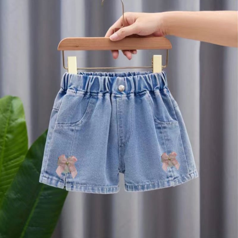 Șort din denim pentru fete, stil coreean, pentru copii 3-12 ani
