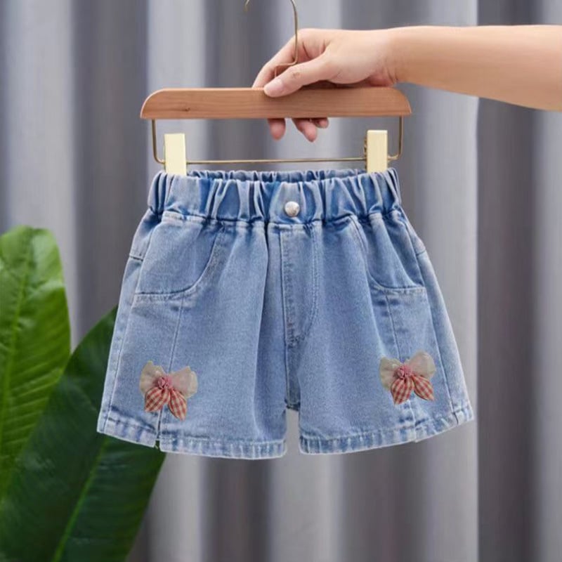 Șort din denim pentru fete, stil coreean, pentru copii 3-12 ani