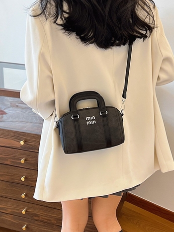 Geantă denim nouă Boston pentru femei, geantă versatilă de tip bowling, geantă de umăr crossbody la modă