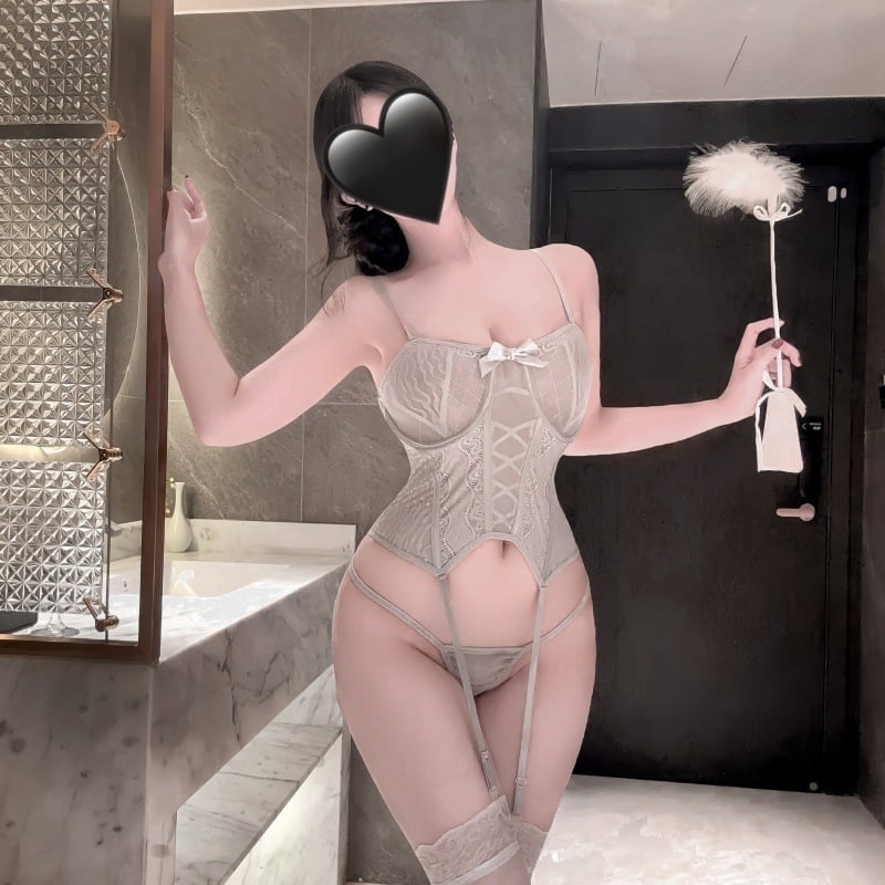Sutien cu balene metalice și dantelă din plasă, set garter pentru ciorapi, lenjerie modelatoare sexy mărime plus