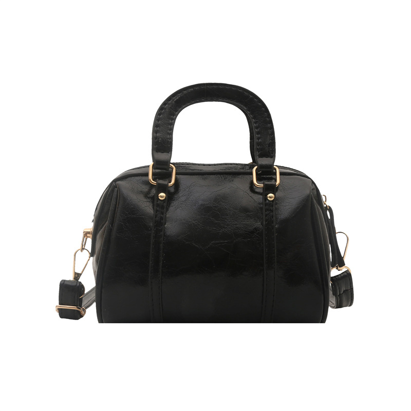 Geantă Boston pentru femei, mică, pătrată, PU, stil retro, pentru umăr sau crossbody