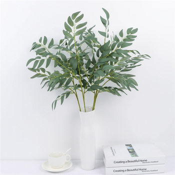 Buchet artificial cu frunze de salcie pentru decor de nuntă și pereți cu plante — stil pădure