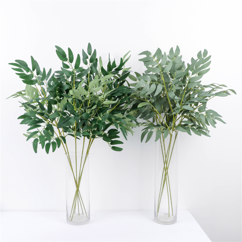 Buchet artificial cu frunze de salcie pentru decor de nuntă și pereți cu plante — stil pădure