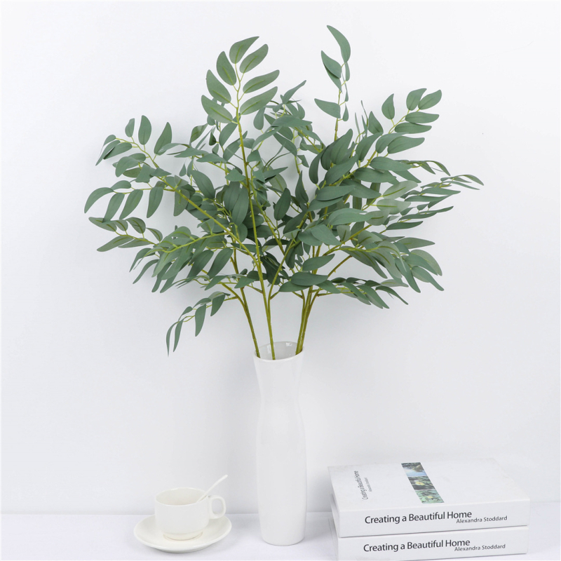 Buchet artificial cu frunze de salcie pentru decor de nuntă și pereți cu plante — stil pădure