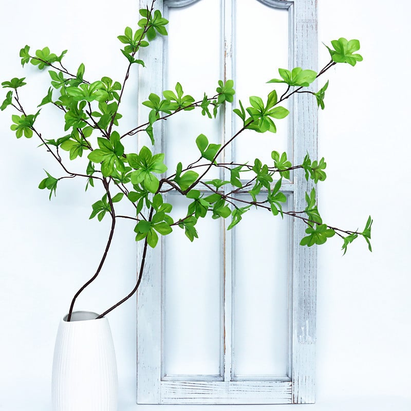Plantă artificială, arbore japonez clopot, bonsai de interior cu frunze în formă de clopot și un singur trunchi