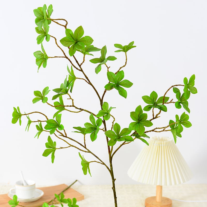 Plantă verde artificială în stil european pentru agățat, ramură bonsai japoneză cu frunze clopot