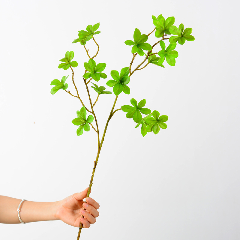 Plantă verde artificială în stil european pentru agățat, ramură bonsai japoneză cu frunze clopot