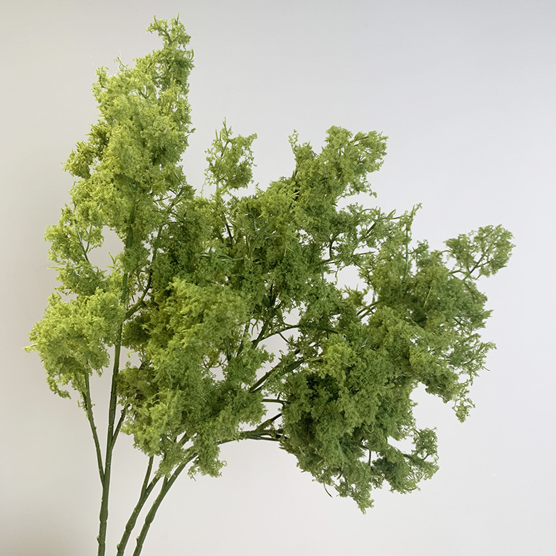 Mușchi artificial cu o singură ramură, plantă verde cedru, pentru decor acasă și evenimente; accesorii pentru aranjamente florale.