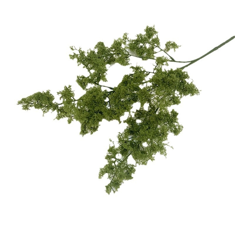 Mușchi artificial cu o singură ramură, plantă verde cedru, pentru decor acasă și evenimente; accesorii pentru aranjamente florale.