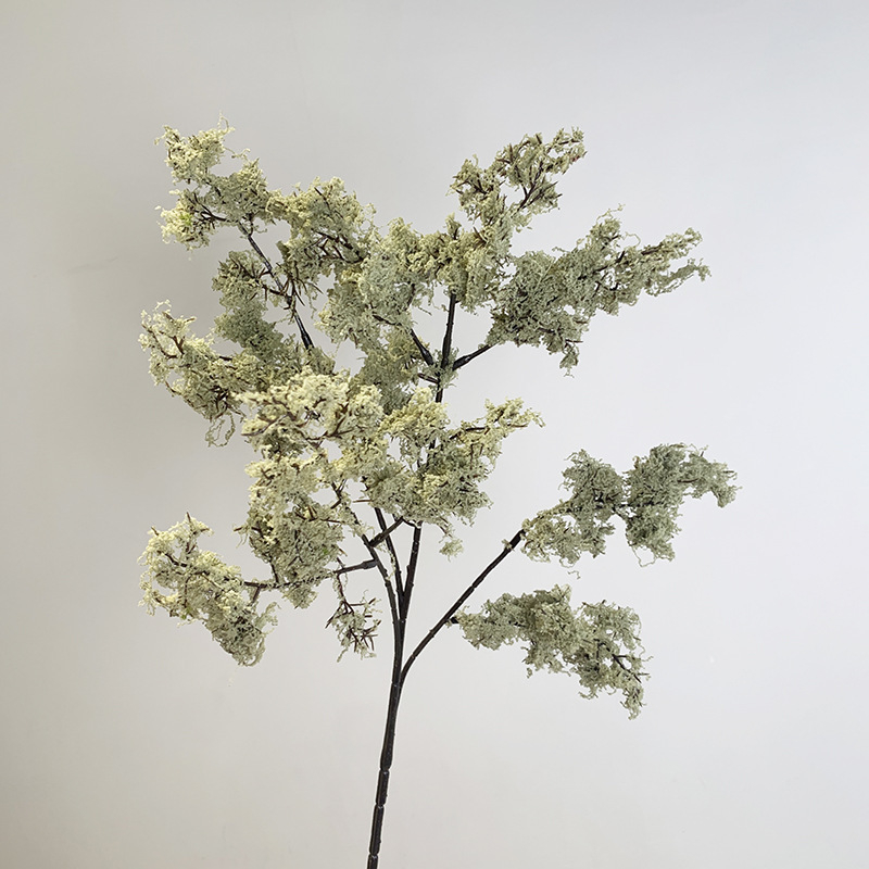 Mușchi artificial cu o singură ramură, plantă verde cedru, pentru decor acasă și evenimente; accesorii pentru aranjamente florale.