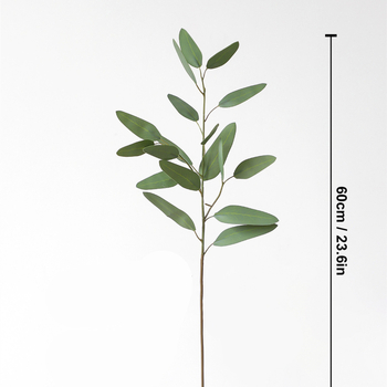 Ramură mică de eucalipt artificial cu frunze, decor pentru casă în stil nordic