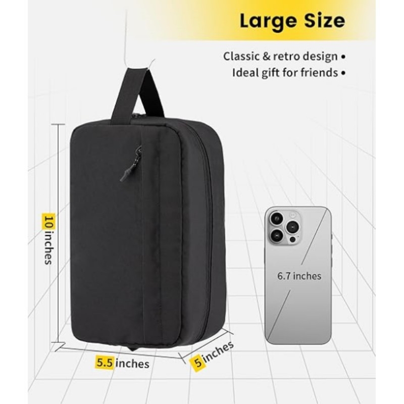 Muška prijenosna torba za kozmetiku na putovanje, vodootporna, višefunkcionalna, odjeljak za suho i mokro