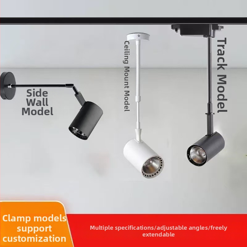 LED bodové svetlo s dlhým ramenom na výstavy a svadby, dlhé stĺpové svetlo, bodové svetlo s klipom COB pre osvetlenie pozadia galérie, nastaviteľné povrchové osvetlenie