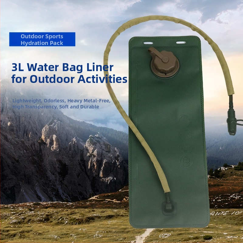 3-litrový vak na vodu na cyklistiku a outdoorové aktivity s TPU vložkou, skladací hydratačný obal