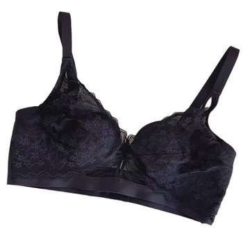 Sutien din dantelă franțuzească pentru bust mare, fără sârmă, model subțire de vară, modelare a sânilor pe margine, cupe cu urechi de iepure