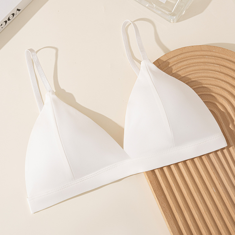 Sutien franțuzesc fără sârmă, cupă triunghiulară, pentru bust mic, sexy și confortabil, spate decupat, bandeau