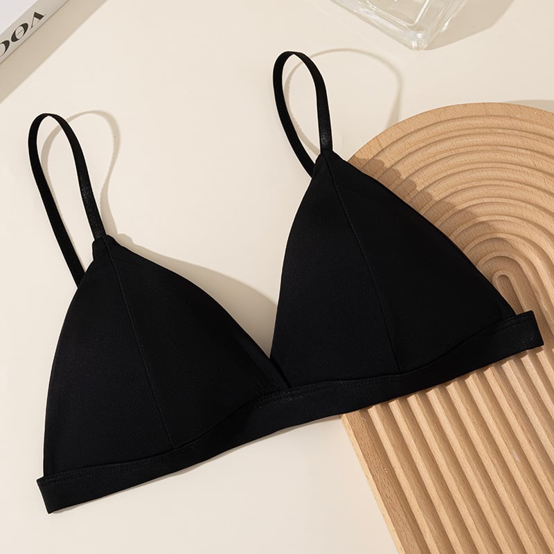 Sutien franțuzesc fără sârmă, cupă triunghiulară, pentru bust mic, sexy și confortabil, spate decupat, bandeau