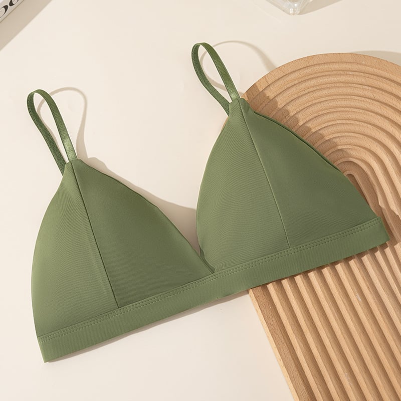 Sutien franțuzesc fără sârmă, cupă triunghiulară, pentru bust mic, sexy și confortabil, spate decupat, bandeau