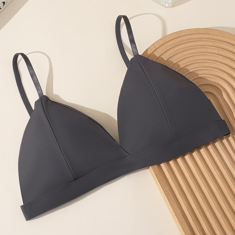 Sutien franțuzesc fără sârmă, cupă triunghiulară, pentru bust mic, sexy și confortabil, spate decupat, bandeau
