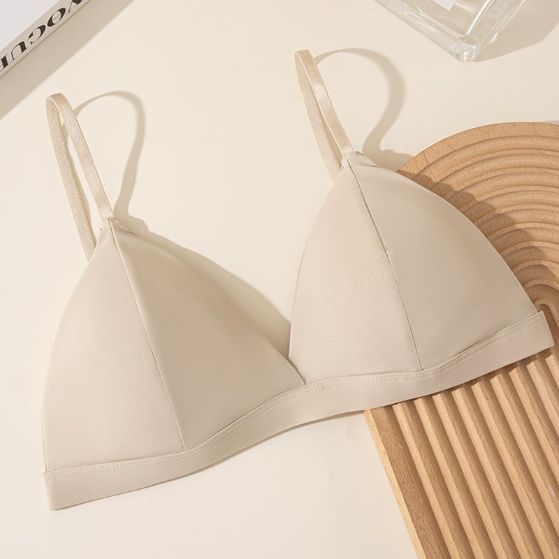 Sutien franțuzesc fără sârmă, cupă triunghiulară, pentru bust mic, sexy și confortabil, spate decupat, bandeau