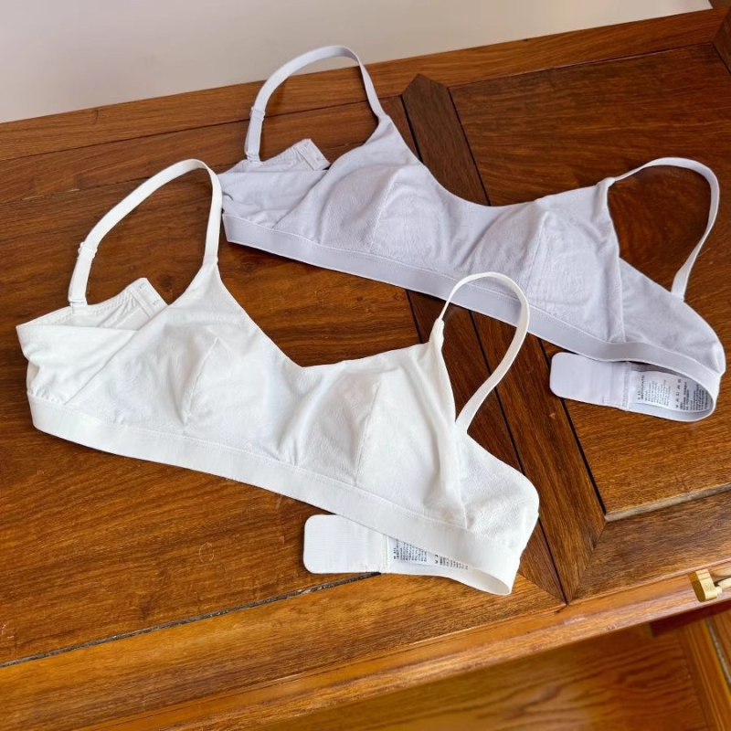 Sutien femeie stil franțuzesc, cupe 3/4, push-up, cupe cu design de urechi de iepure, ușor, din bumbac, plăcut la atingere