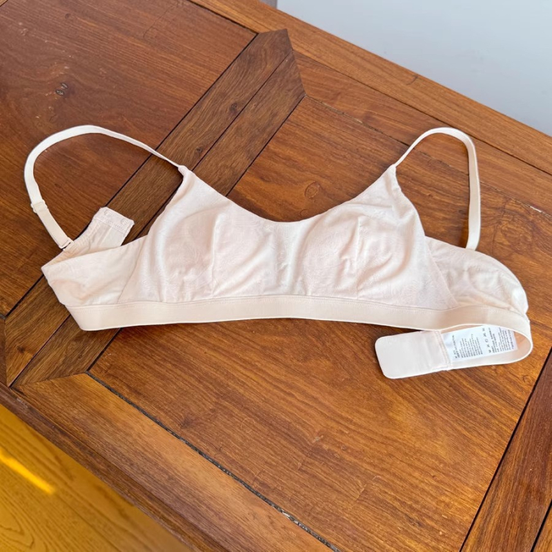 Sutien femeie stil franțuzesc, cupe 3/4, push-up, cupe cu design de urechi de iepure, ușor, din bumbac, plăcut la atingere