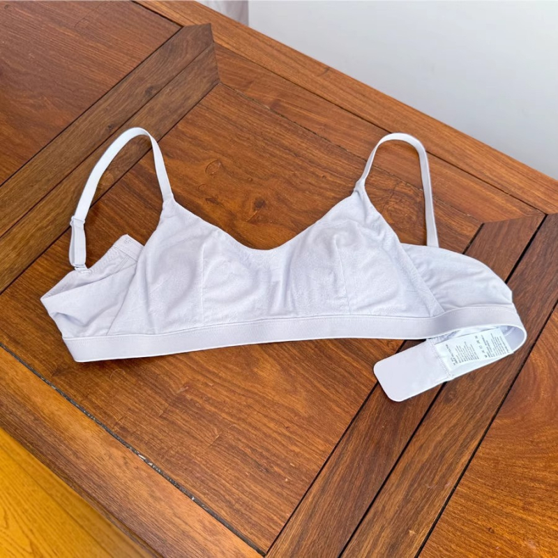 Sutien femeie stil franțuzesc, cupe 3/4, push-up, cupe cu design de urechi de iepure, ușor, din bumbac, plăcut la atingere