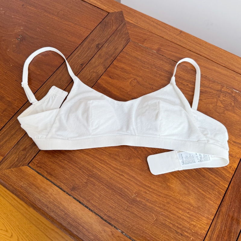 Sutien femeie stil franțuzesc, cupe 3/4, push-up, cupe cu design de urechi de iepure, ușor, din bumbac, plăcut la atingere