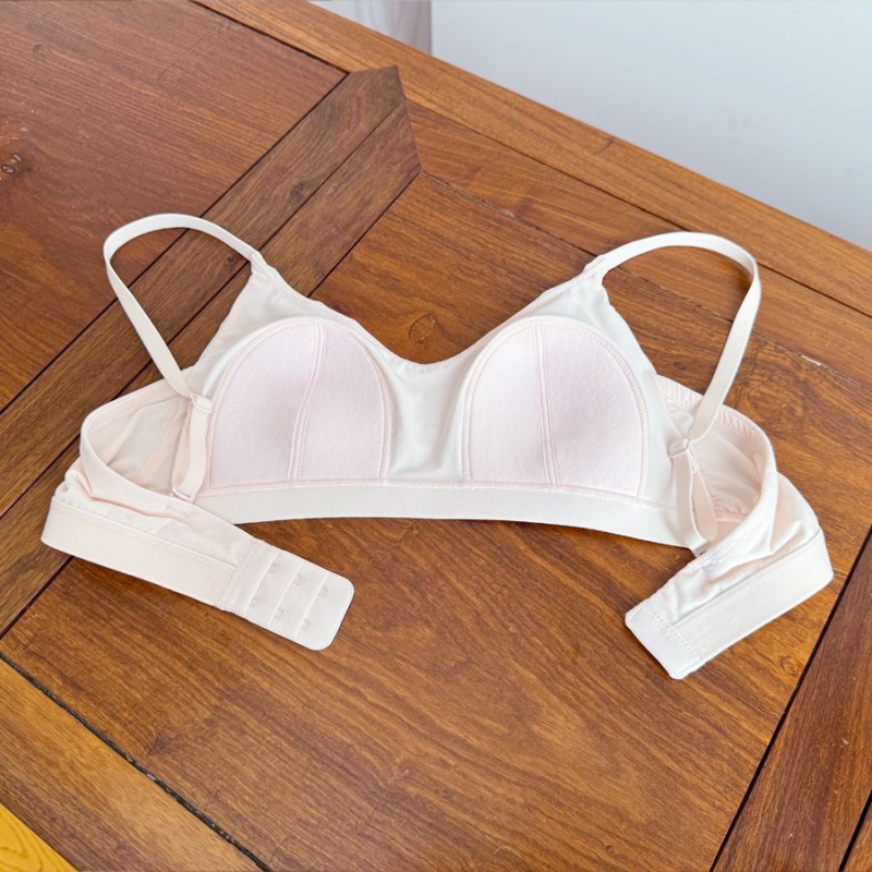 Sutien femeie stil franțuzesc, cupe 3/4, push-up, cupe cu design de urechi de iepure, ușor, din bumbac, plăcut la atingere