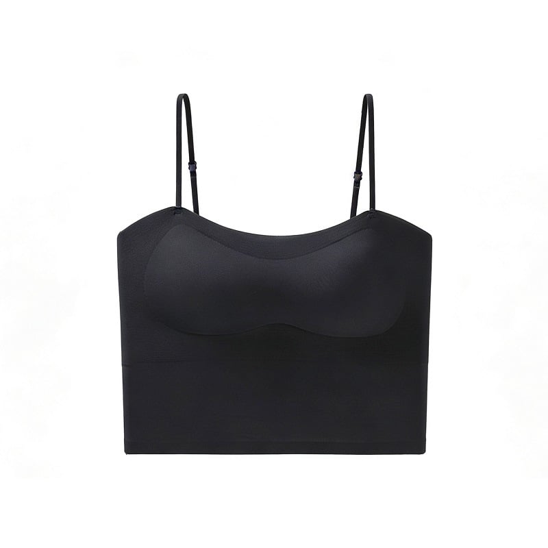 Sutien fără cusături cu pernuțe pentru bust, stil camisole, subțire, cupă completă, pentru femei