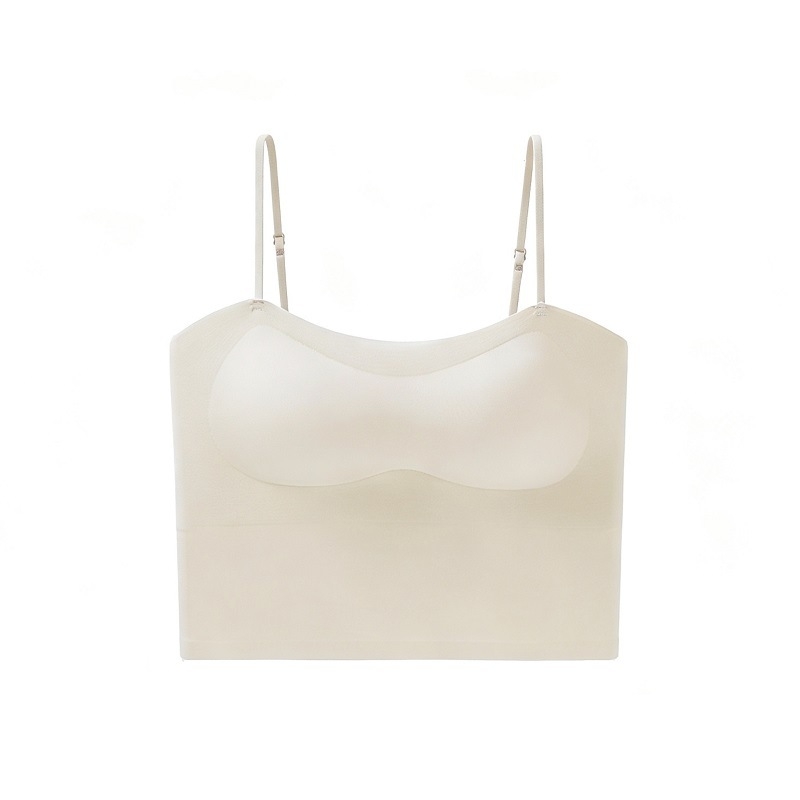 Sutien fără cusături cu pernuțe pentru bust, stil camisole, subțire, cupă completă, pentru femei