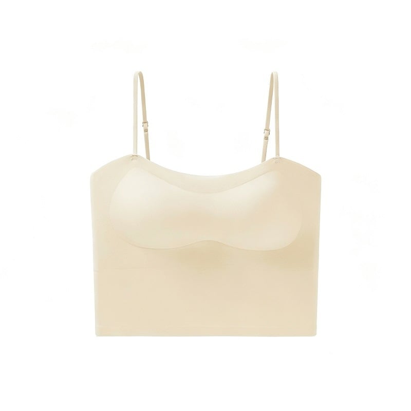 Sutien fără cusături cu pernuțe pentru bust, stil camisole, subțire, cupă completă, pentru femei